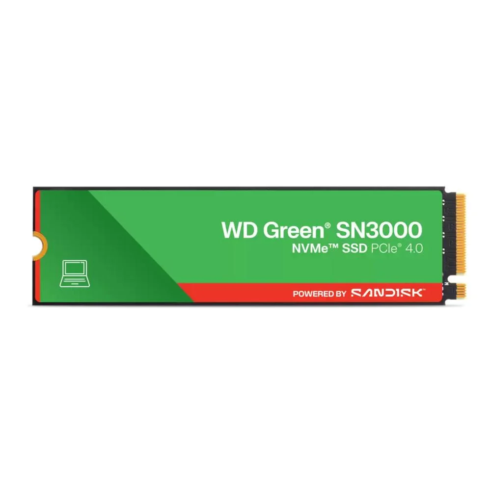 SSD 500gb M.2 2280 Nvme PCie Gen 4.0 Sandisk Sn3000, Leitura/gravação 5000/4100mb/s, Wds500g4g0e