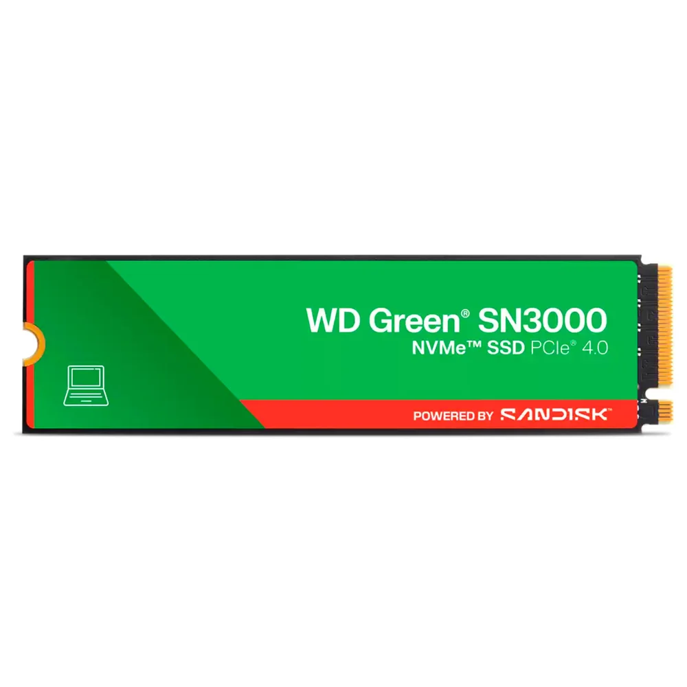 Imagem 2 de 3 do produto SSD 500gb M.2 2280 Nvme PCie Gen 4.0 Sandisk Sn3000, Leitura/gravação 5000/4100mb/s, Wds500g4g0e