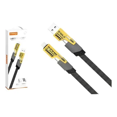 Cabo De Carga Turbo 4 Em 1 Gold Pro Cb-74 65w Amarelo