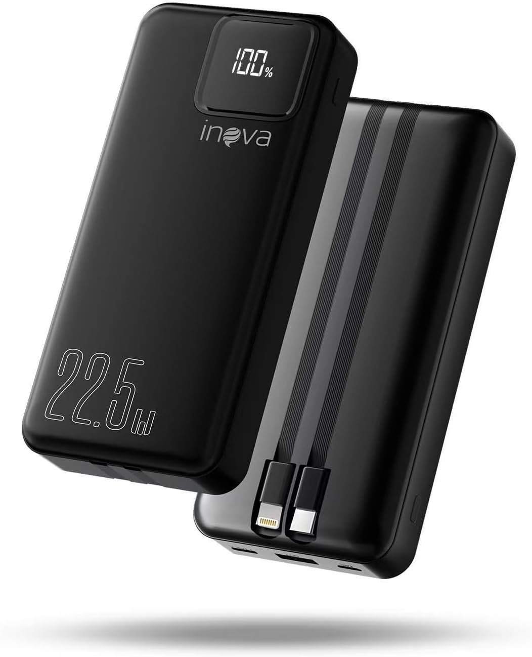Power Bank Com Cabointegrado, Carregador Portátil De 20000mah Com Carga Rápida, Múltiplas Portas, Design Leve E Proteção Inteligente Para Dispositivos