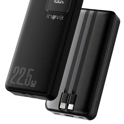 Power Bank Com Cabointegrado, Carregador Portátil De 20000mah Com Carga Rápida, Múltiplas Portas, Design Leve E Proteção Inteligente Para Dispositivos