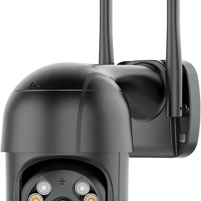 Câmera De Segurança Wi-fi Externa À Prova D'água Full Hd Gira 360 Bivolt (preta)