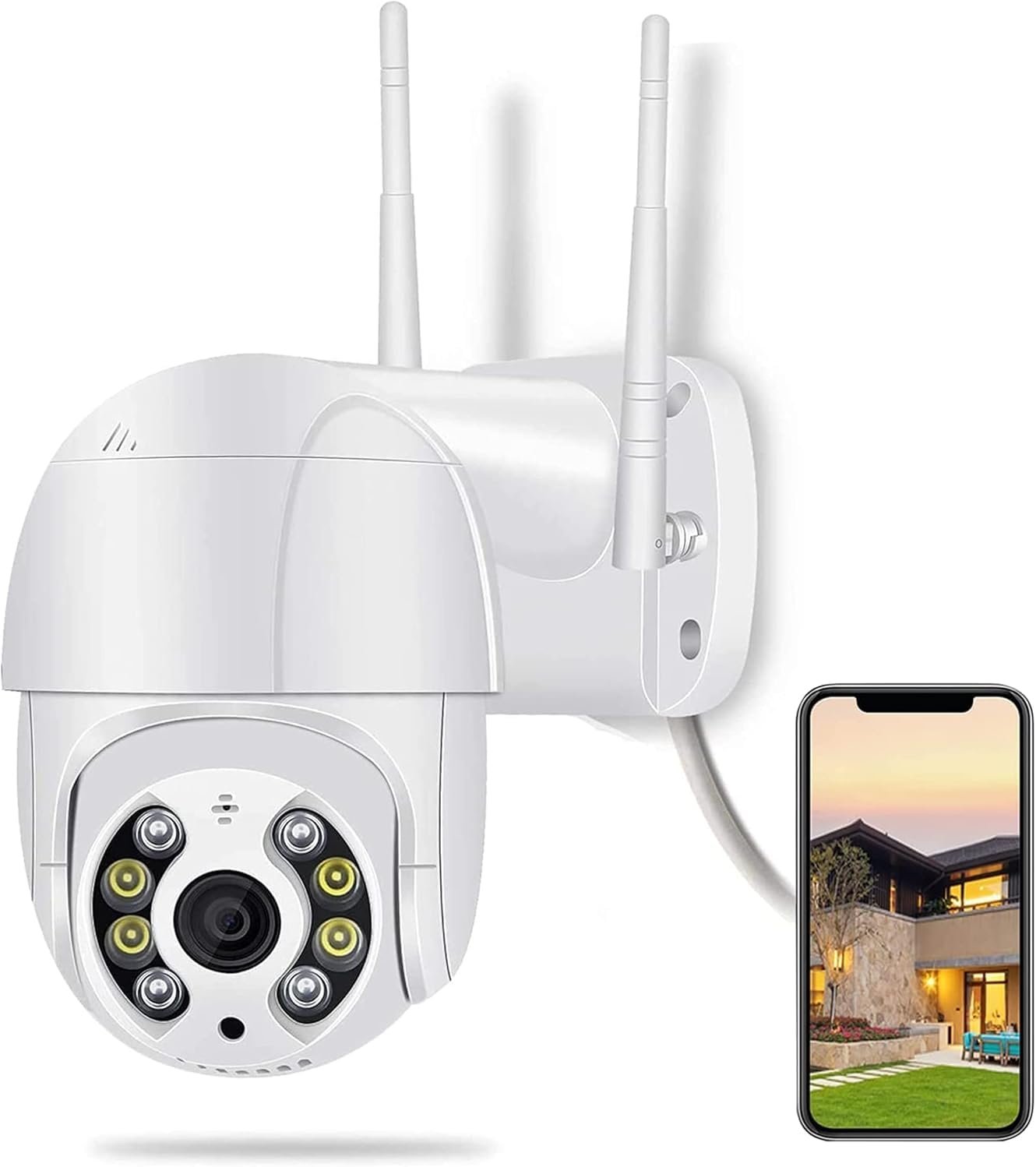 Câmera De Segurança Wi-fi Externa À Prova D'água Full Hd Gira 360 Bivolt