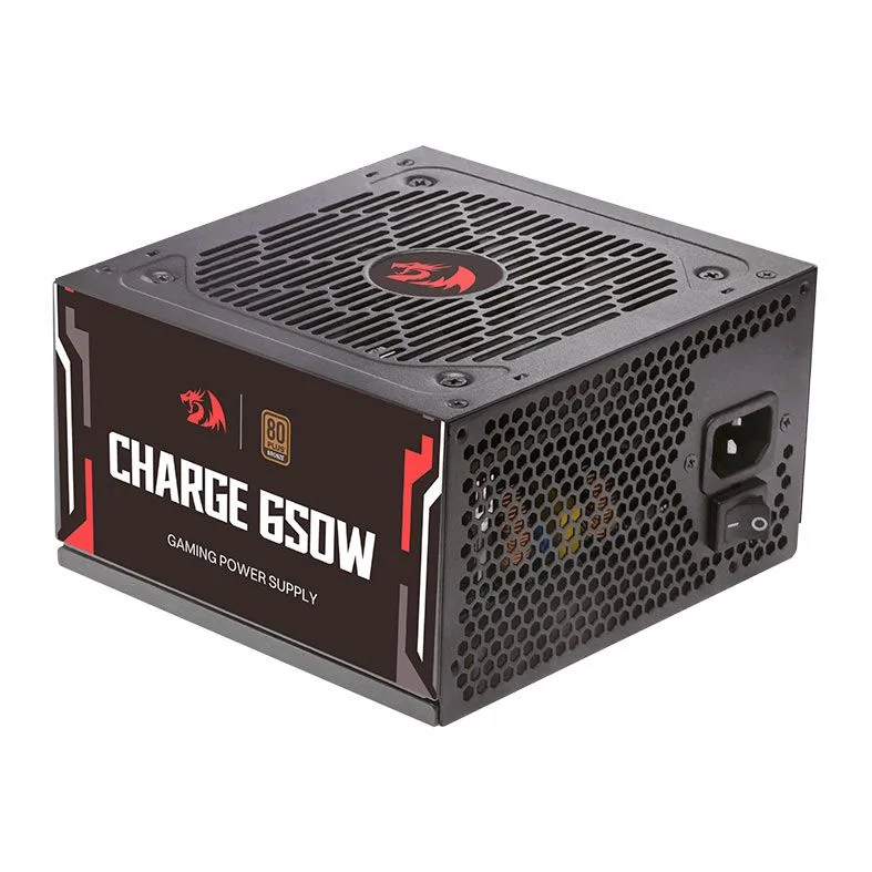 Imagem 3 de 4 do produto Fonte PC 650w Redragon Charge 80 Plus Bronze, Capacitores 100% Japoneses, Frc-650w