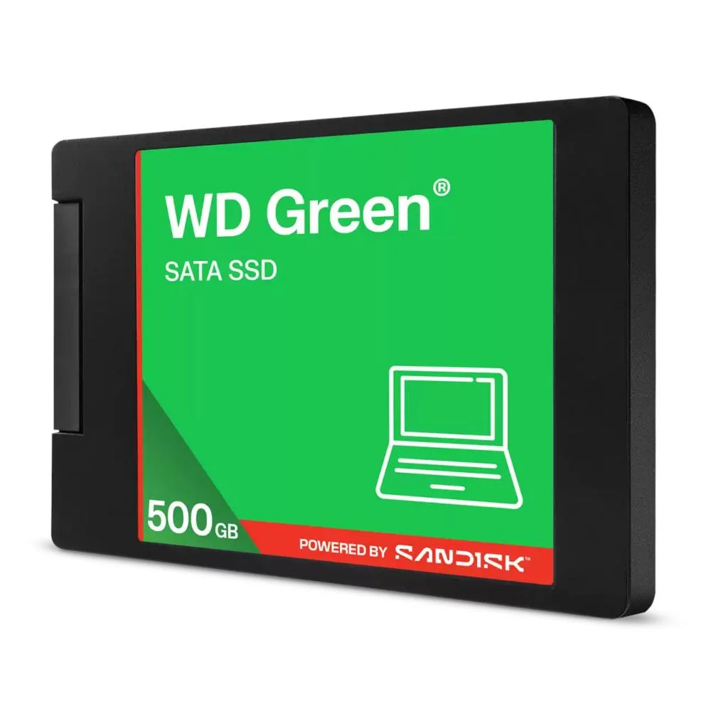 SSD 500gb Sata3 Wd Green, Desempenho De Leitura Sequencial De 545mb/s, WD
