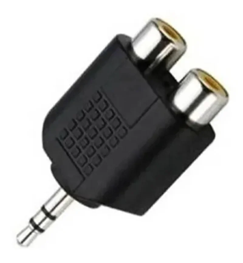 Imagem 3 de 5 do produto - Adaptador P2 Para 2 Rca - Kit Com 2 Peças Áudio Som