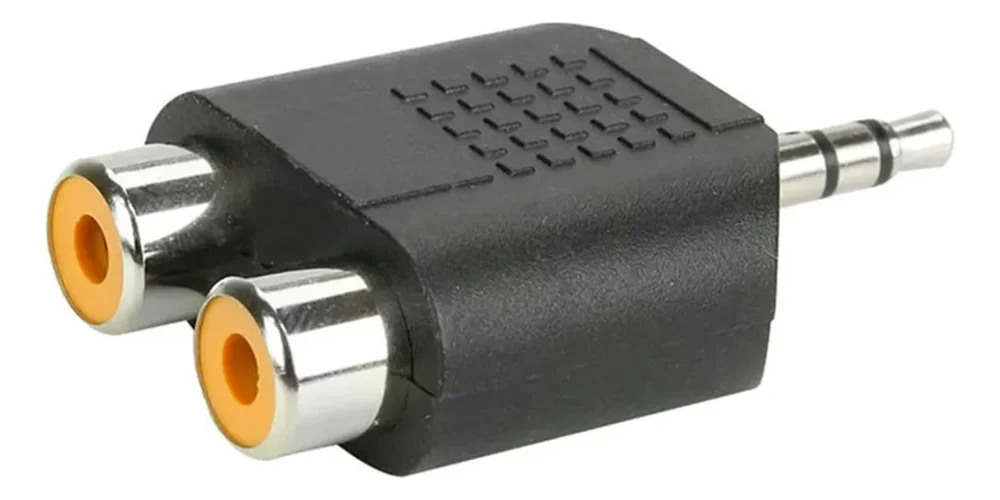 Imagem 4 de 5 do produto - Adaptador P2 Para 2 Rca - Kit Com 2 Peças Áudio Som