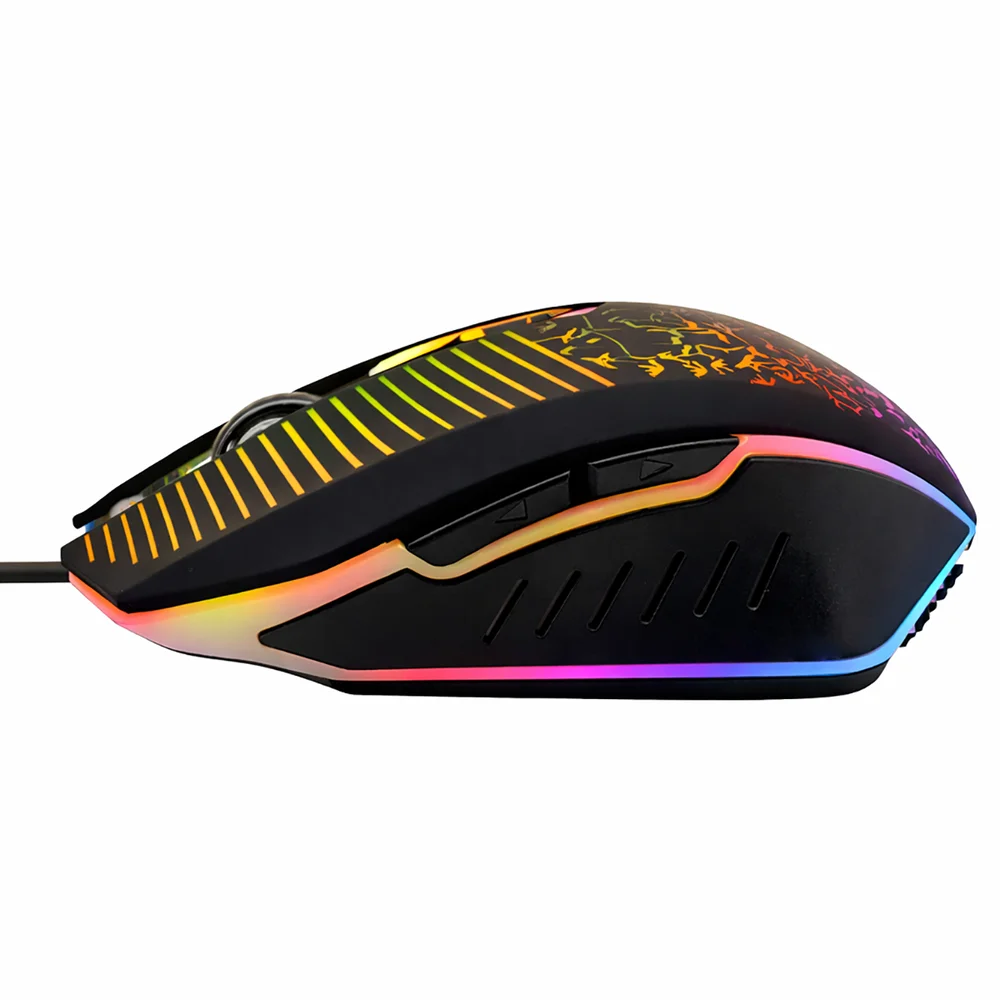 Mouse Gamer Usb LED RGB 6 Botões 3600dpi B-max Para Jogos Preto Mouse Gamer Usb LED RGB 6 Botões 3600dpi B-max Para Jogos Preto