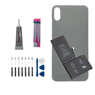 Bateria Foxconn + Tampa + Kit + Cola Para Iphone X Cor:branco