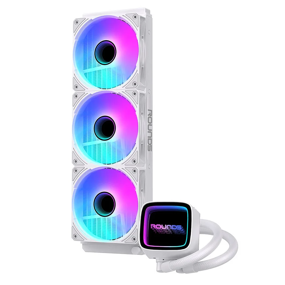 Imagem 5 de 5 do produto Water Cooler Round5 Eurus White ARGB 360mm Amd/intel R5-wc-eurus-360w-2233