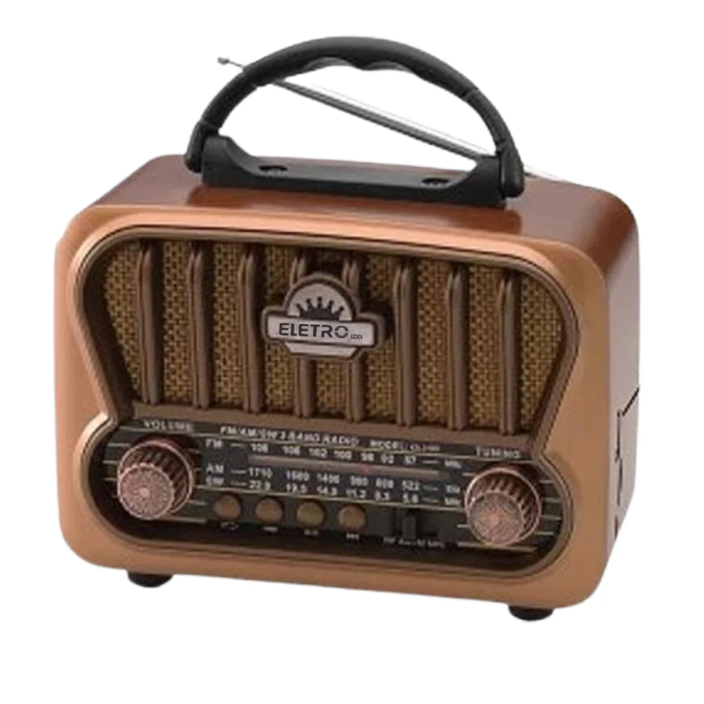 Imagem 3 de 4 do produto Rádio Retro 3w Bluetooth 5.1 Com Lanterna Eletromex El-1311