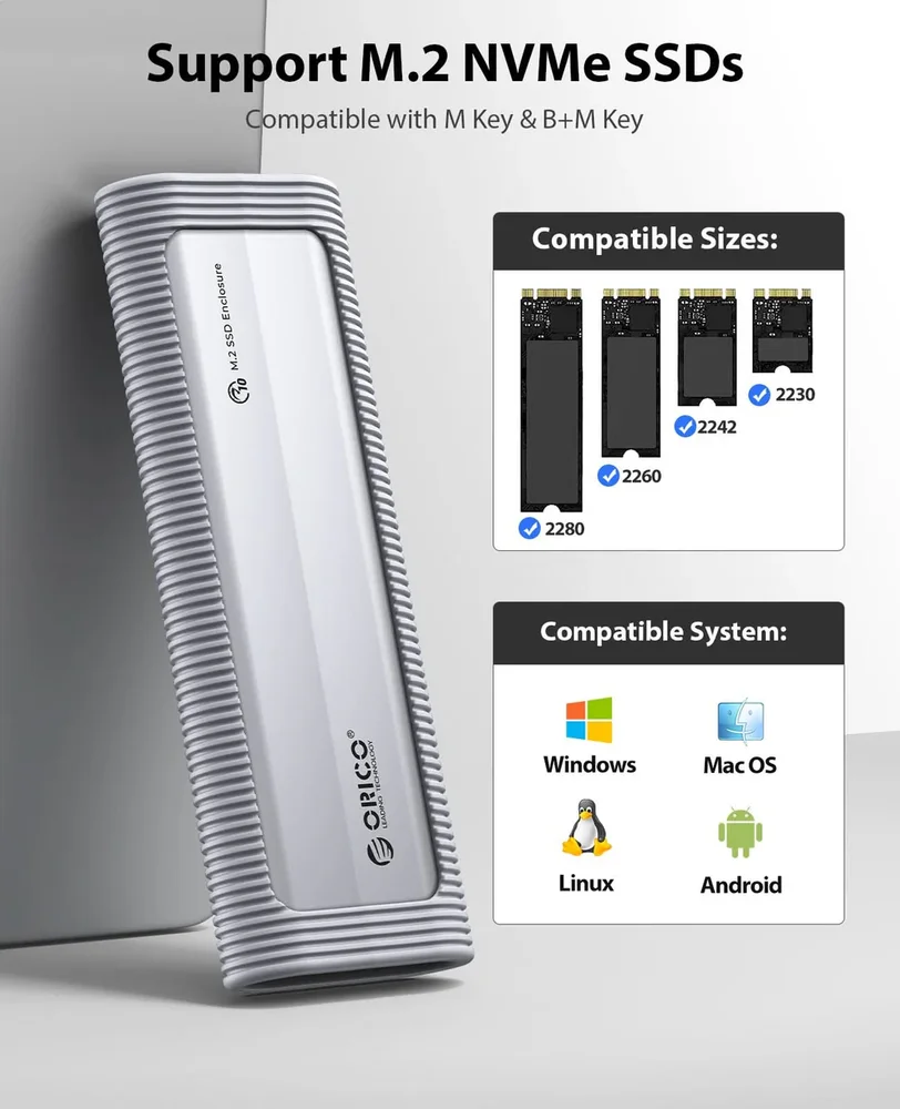 Case Ssd Externo M.2 Nvme 10gbps Rápido