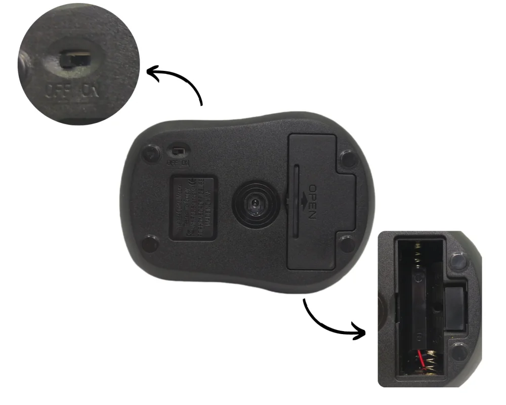 Imagem 4 de 5 do produto Mouse Sem Fio Com Conector Mini Usb Para Notebook E PC H-801