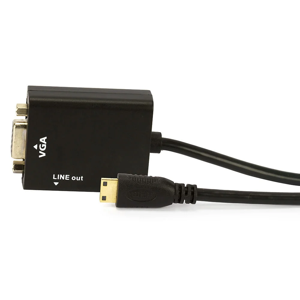 Imagem 3 de 3 do produto Cabo Adaptador Mini HDMI Para Vga Com Áudio