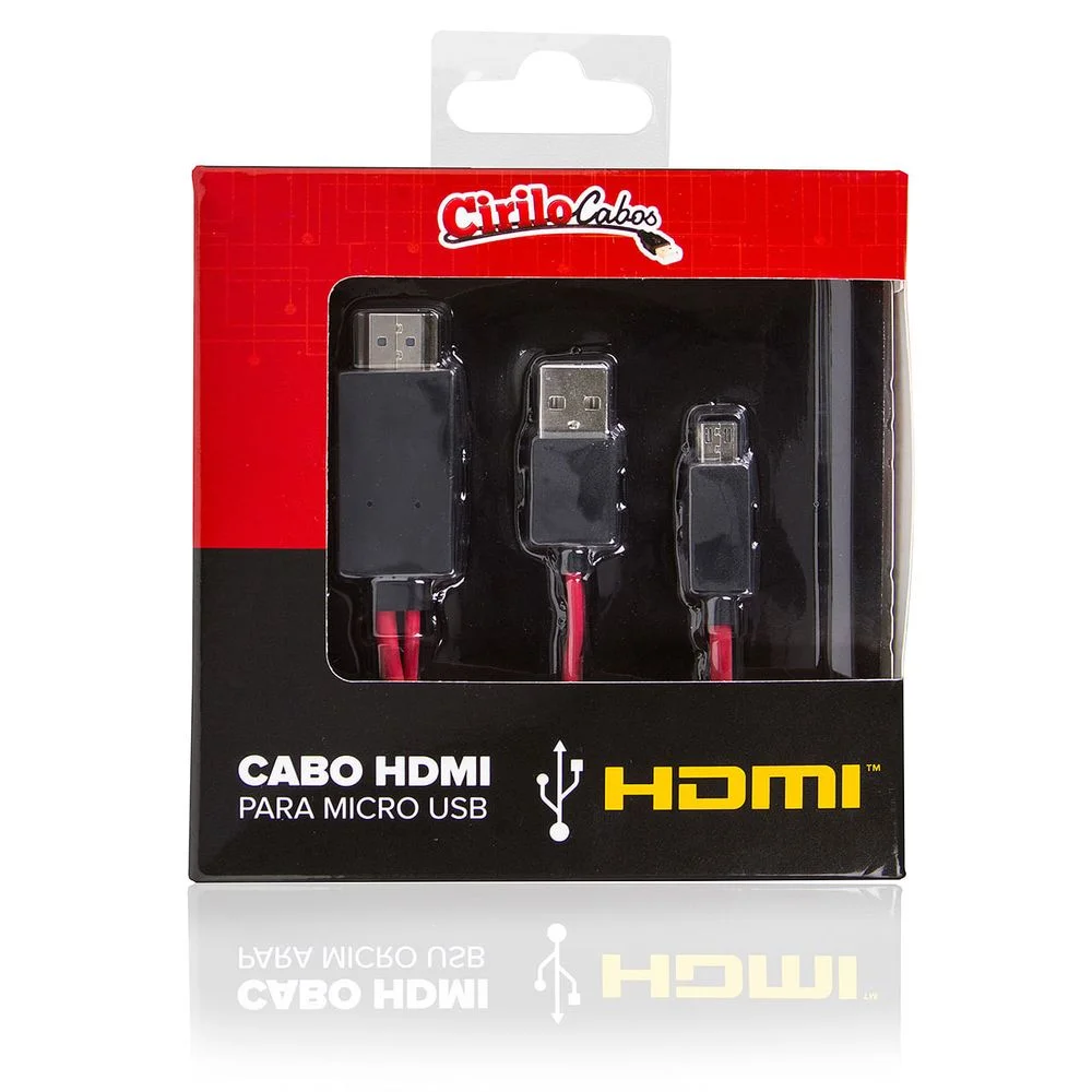Imagem 4 de 5 do produto Cabo Adaptador HDMI Para Micro Usb Galaxy S3/s4/note Ii Mhl 2.0