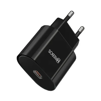 Fonte Carregador Usb-c Turbo 20w Volt Max  Hrebos Crg-211 Preto