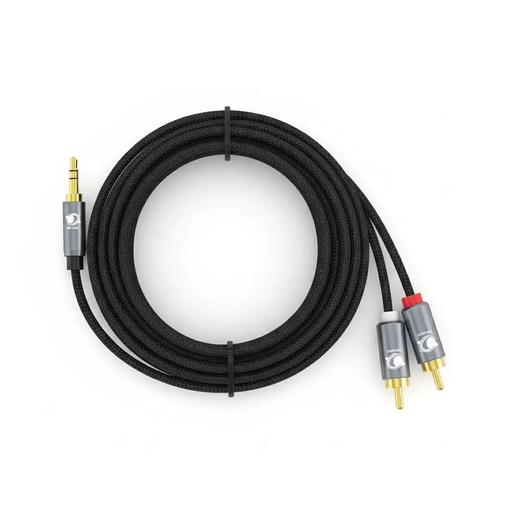 Imagem 3 de 3 do produto Cabo P2 Para Rca 5 Metros Estereo Preto Discabos