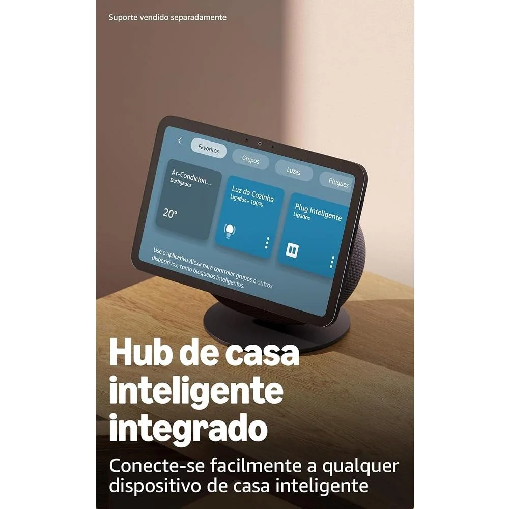 Imagem 5 de 5 do produto Echo Show 8 (geração Mais Recente) - Com Novo Design, Tela Vibrante Hd De 8,7", Áudio Espacial E Alexa, Cor Branca, Amazon