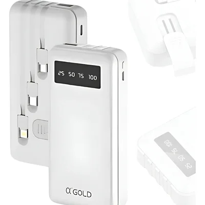 Power Bank Carregador Portátil Turbo 20.000mah Com Anatel Branco