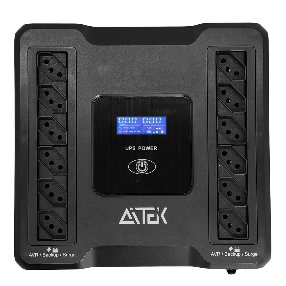 Imagem 3 de 5 do produto Nobreak 650va 360w Com Estabilizador Avr E Painel Lcd Multicolorido Senoidal Simulada Com Conexão Usb Para Computador