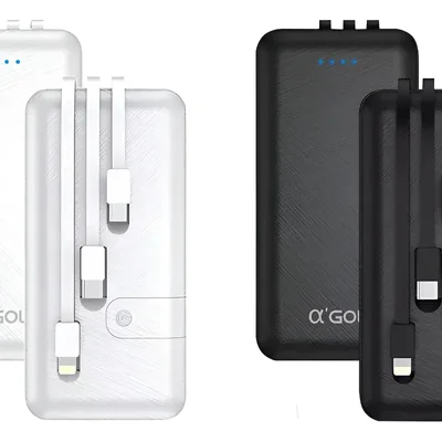 Carregador Portátil 10.000mah Adaptador 3 Entradas-branco