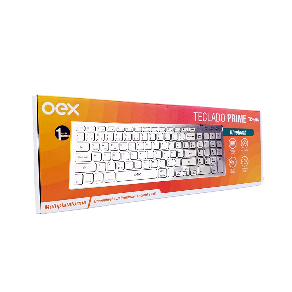 Imagem 5 de 5 do produto Teclado Bluetooth Prime Tc504 Branco Oex