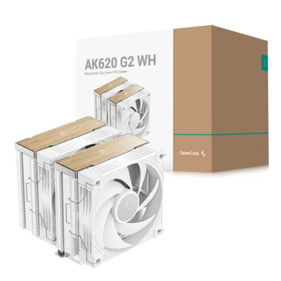 Air Cooler 120mm Deepcool Ak620 G2, Dual-tower, White - R-ak620g2-whnnmn-gjd