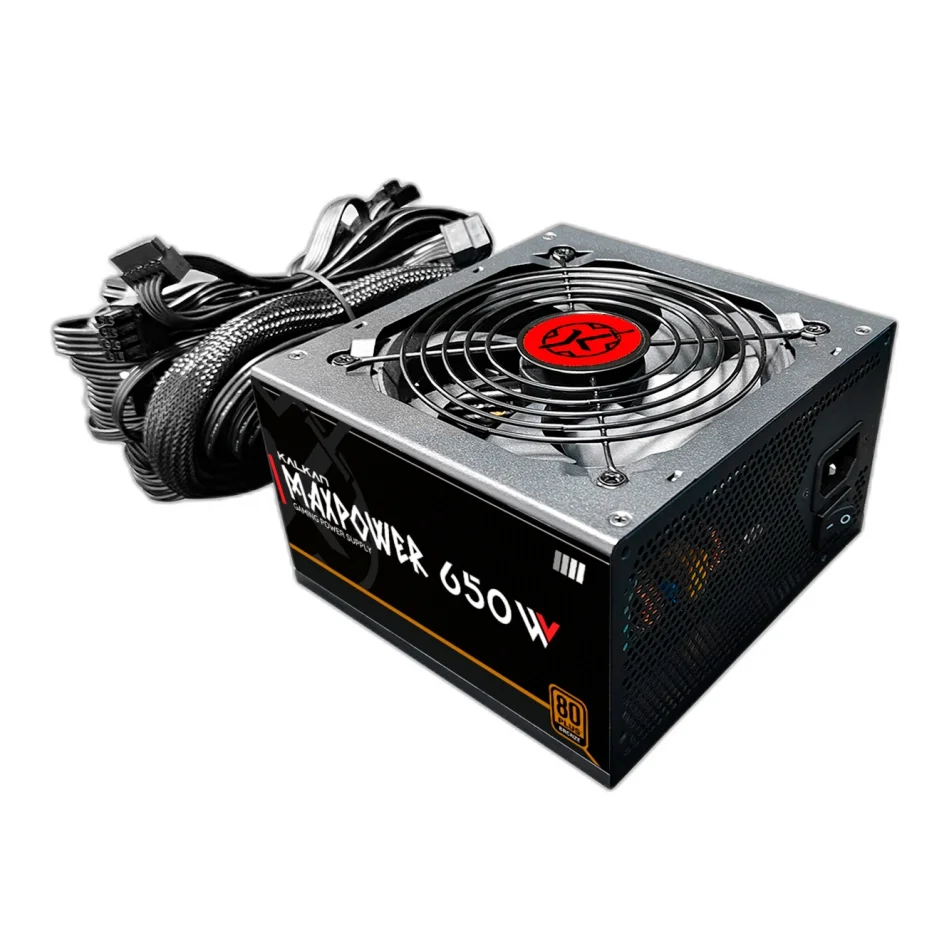 Imagem 2 de 5 do produto Fonte 650w 80 Plus Bronze Kalkan Maxpower, Atx 2.54, Black - Mp-0750w-b