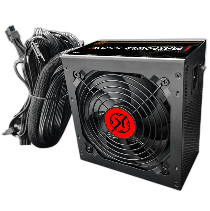 Imagem 3 de 5 do produto Fonte 550w 80 Plus Bronze Kalkan Maxpower, Atx 2.54, Black - Mp-0650w-b