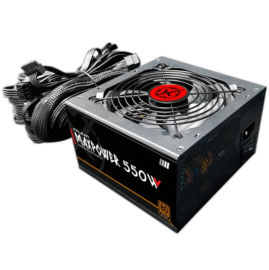 Imagem 5 de 5 do produto Fonte 550w 80 Plus Bronze Kalkan Maxpower, Atx 2.54, Black - Mp-0650w-b