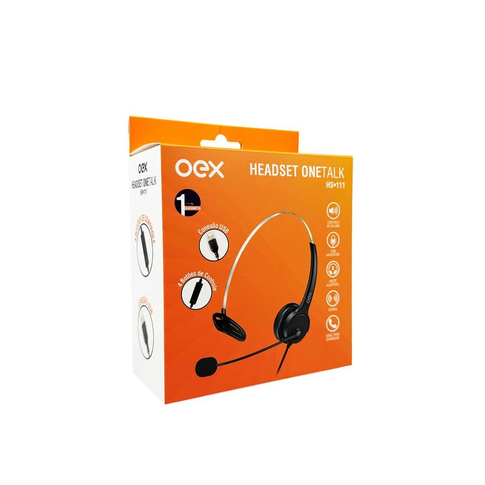 Imagem 5 de 5 do produto Fone Headset Usb Onetalk Hs111 Preto Oex