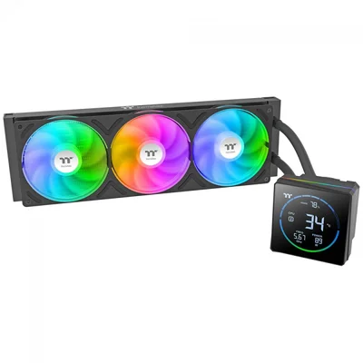 Water Cooler Thermaltake Th360-s V3 ARGB, 360mm, Display Lcd, Intel-amd, Preto, Cl-w470-pl12sw-a