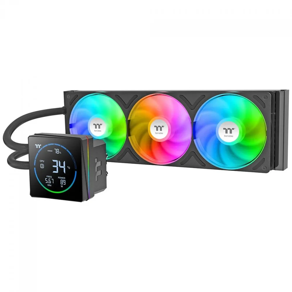 Imagem 5 de 5 do produto Water Cooler Thermaltake Th360-s V3 ARGB, 360mm, Display Lcd, Intel-amd, Preto, Cl-w470-pl12sw-a