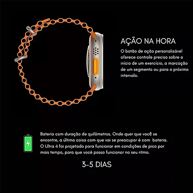 Imagem 4 de 5 do produto Smartwatch Microwear U4 Plus Serie 10 49mm 2gb Tela AmoLED Whatsapp Chatgpt Nfc Gps