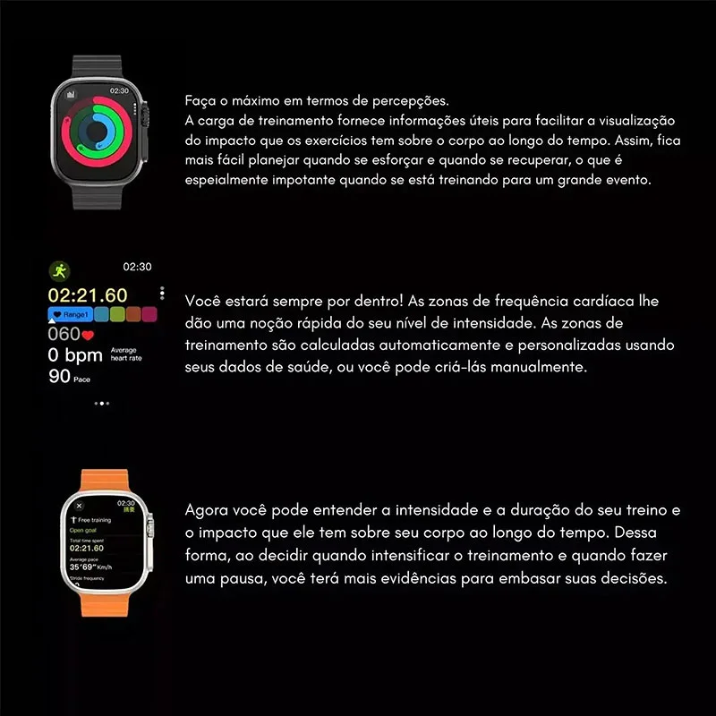 Imagem 2 de 5 do produto Smartwatch Microwear Ultra 4 Plus U4 49mm Serie 10 2gb Chatgpt Nfc Tela AmoLED Gps Whatsapp