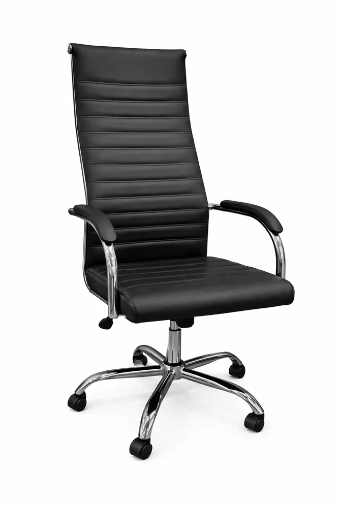 Imagem 3 de 5 do produto Cadeira Presidente Esteirinha Florença Relax Pu Preta -kit 2