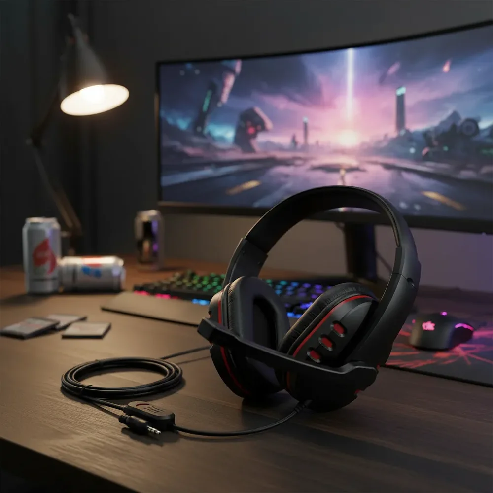 Fone De Ouvido Gamer Com Fio Headset PC