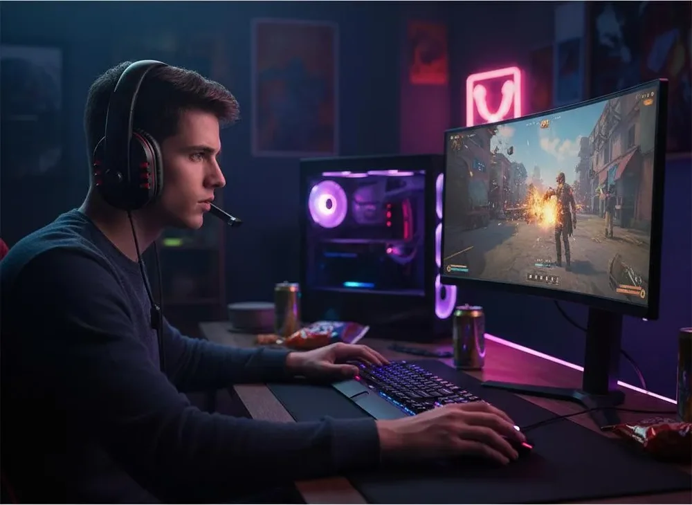 Fone De Ouvido Gamer Com Fio Headset PC