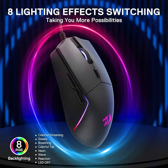 Imagem 5 de 5 do produto Mouse Gamer Redragon Naga M730-RGB Para Computador Preto