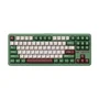 Teclado Mecanico Gamer Tac87 Matcha Red Bean RGB Wireless Switch Cilantro Tatil Akko Verde, Branco E Vermelho