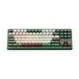Teclado Mecanico Gamer Tac87 Matcha Red Bean RGB Wireless Switch Cilantro Tatil Akko Verde, Branco E Vermelho
