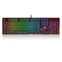 Teclado Optico Gamer Infernal Dragon Viserion RGB Dust-proof Switch Brown Redragon Id582 V2 Preto