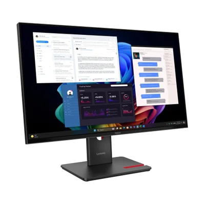 Monitor Lenovo Thinkvision T27ud-40 27" 4k Uhd Ips Usb-c 100w, HDMI 2.1, Dp 1.4, Rj45, Hdr10, Ajuste Ergonômico, Preto Eclipse Black