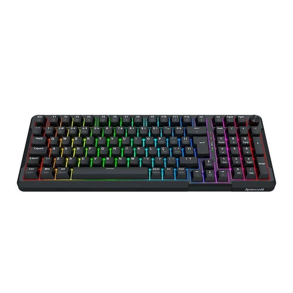 Imagem 3 de 5 do produto Teclado Mecânico Redragon Arlokks, RGB, Abnt2, Switch Rpc Linear, Tri-mode, Preto