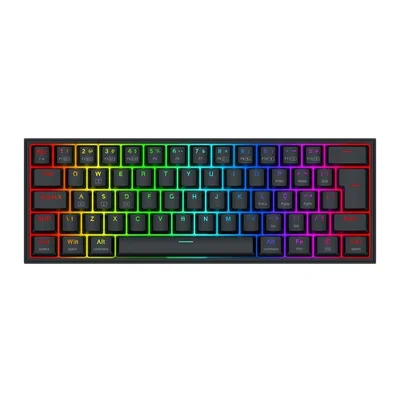 Teclado Mecânico Redragon Alcor, RGB, Abnt2, Switch Rpc Linear, Tri-mode, Preto - Preto - Unissex - Único