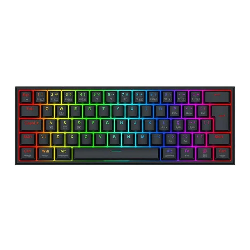 Imagem 1 de 5 do produto Teclado Mecânico Redragon Alcor, RGB, Abnt2, Switch Rpc Linear, Tri-mode, Preto