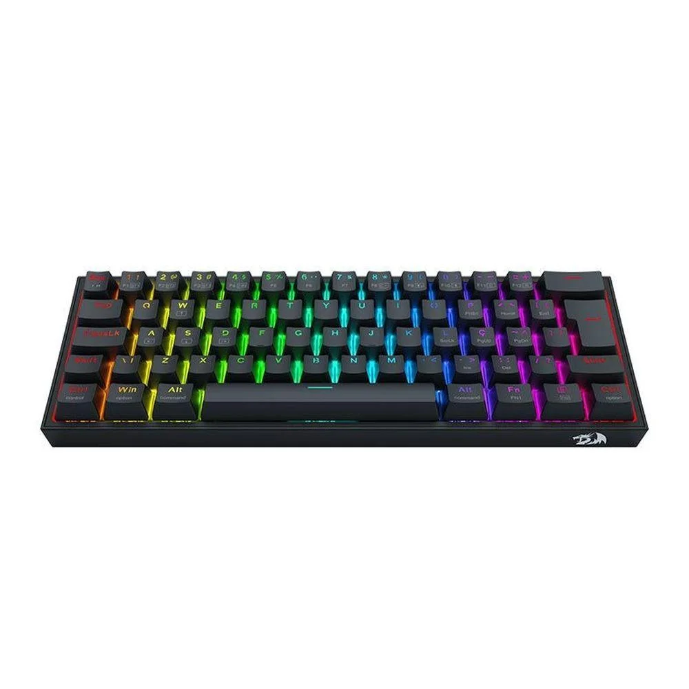 Imagem 3 de 5 do produto Teclado Mecânico Redragon Alcor, RGB, Abnt2, Switch Rpc Linear, Tri-mode, Preto
