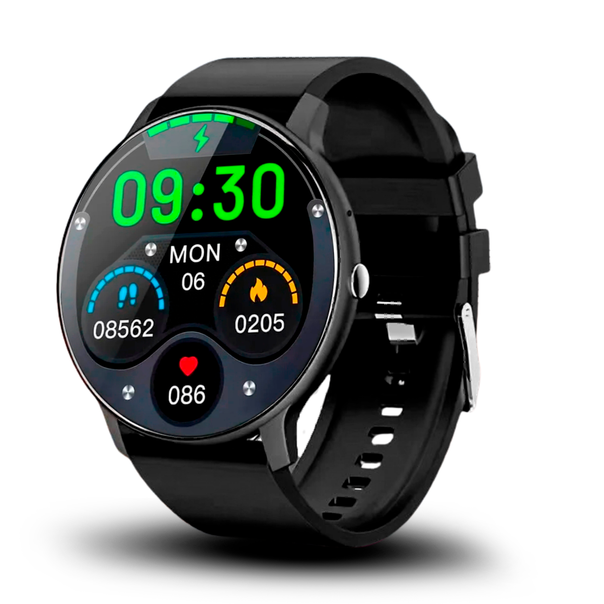 Relógio Smartwatch Redondo L95 Prova D'água 45mm Chamadas Nf Cor preto
