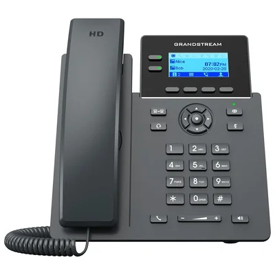 Telefone Ip Grandstream, Visor Lcd, 4 Contas Sip, 2 Linhas, Poe, Preto - Grp2602g
