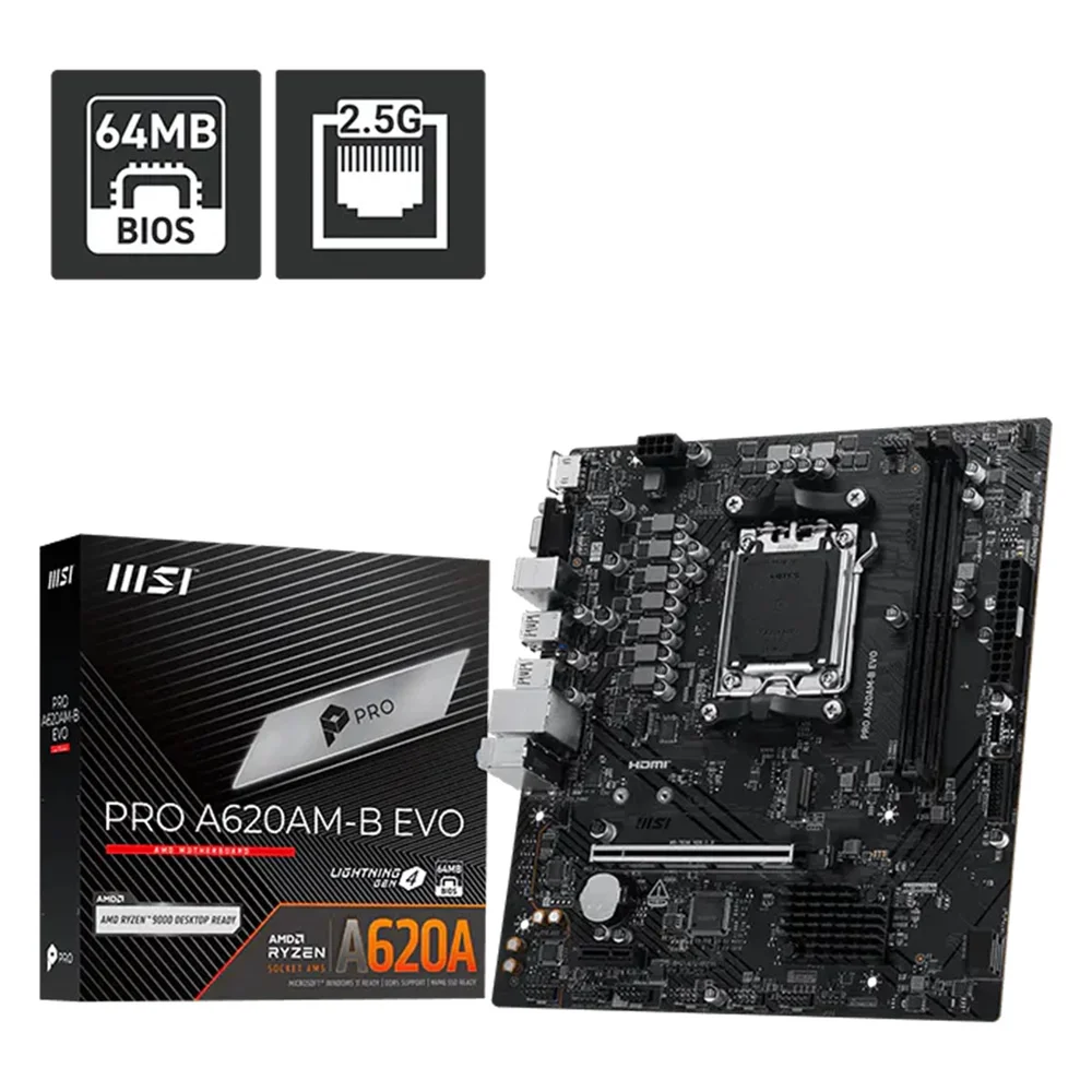 Imagem 4 de 5 do produto Placa Mae Msi Pro A620am-b Evo Am5